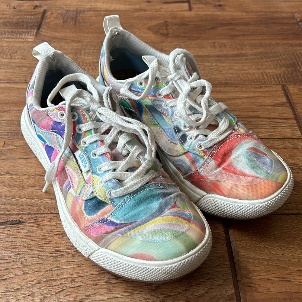 Vans Chris Johanson x UltraRange Exo SE Multi-Color Canvas Skate Shoes Sneakers